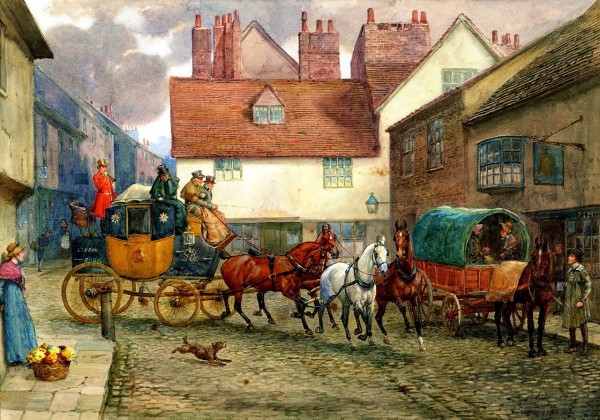 Visiting New York by George Goodwin Kilburne